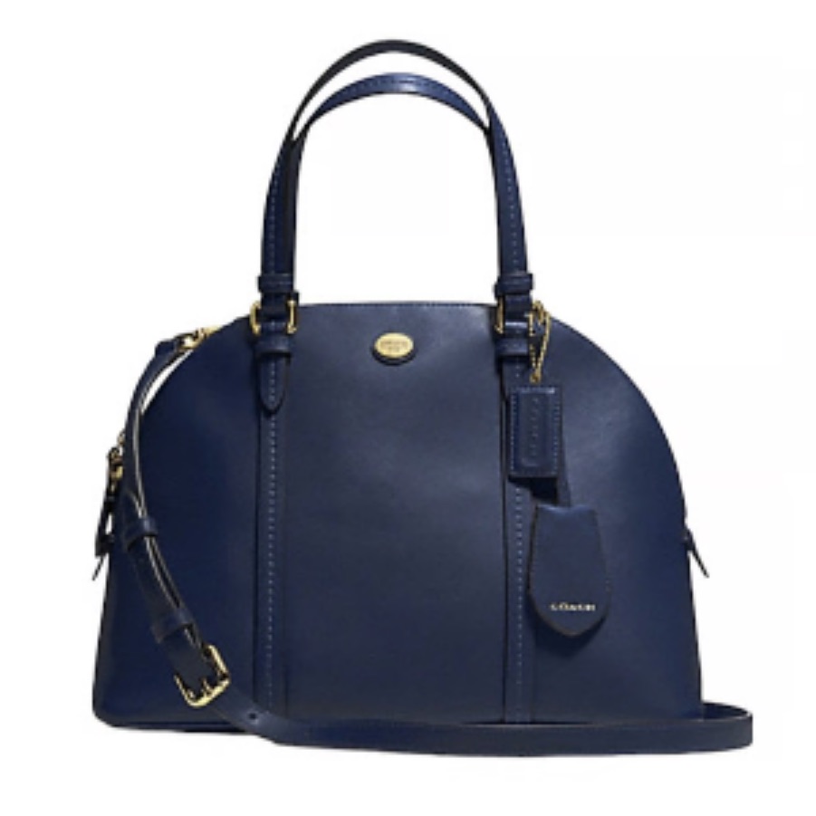 Coach Peyton Cora Satchel - Teal Leather